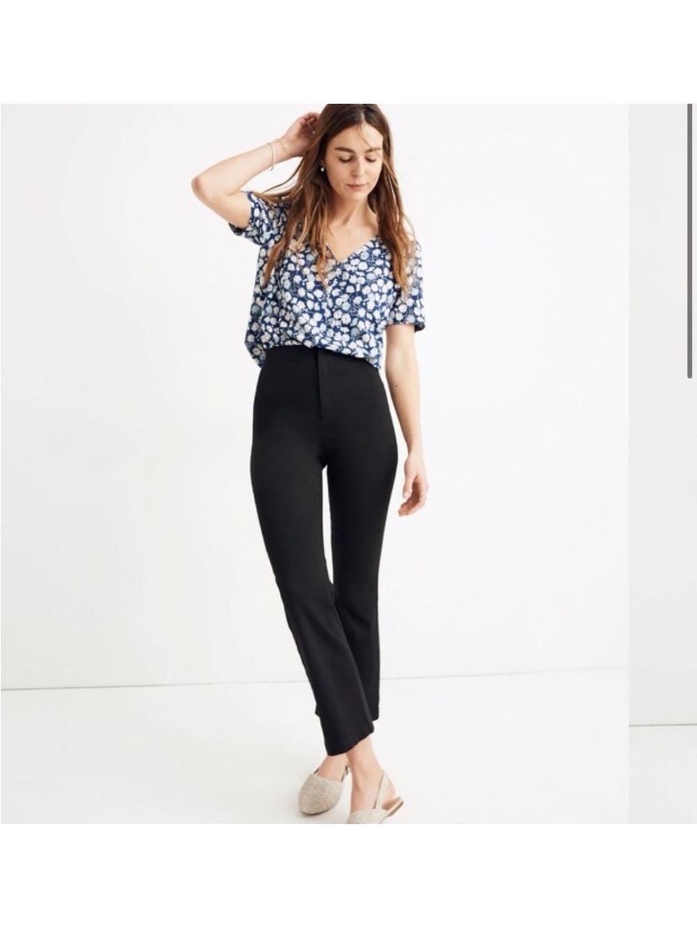 Madewell Demi boot cut Black Straight Leg Pants